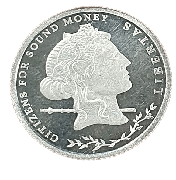 Citizens for sound money silver coin